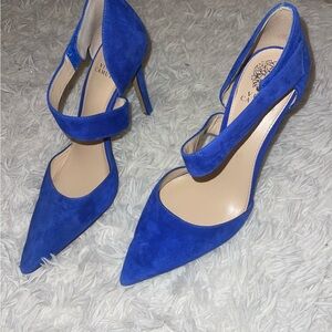 Vince Camuto Royal Blue Suede Heels